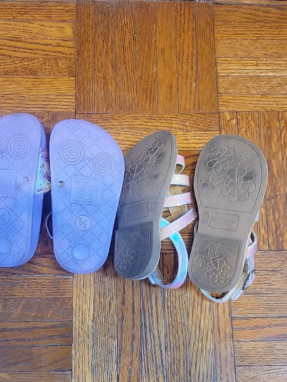 Girl 3 pair lot of Summer Sandals Size 5/6